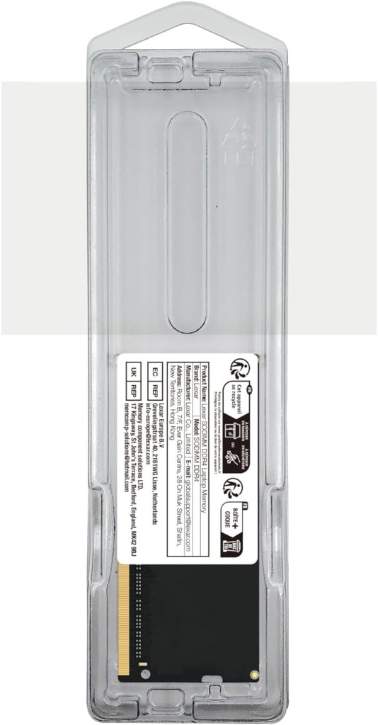 Lexar SODIMM DDR4 RAM 16GB 3200 MHz, 260-Pin SODIMM Laptop Memory